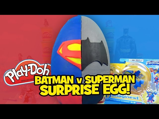 KidCity Opens Batman vs Superman Play-Doh Surprise Eggs!