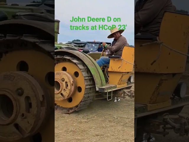John Deere D on tracks plowing at Half Century of Progress 2023 #diesel #deere #farming