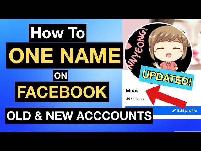 HOW TO ONE NAME ON FACEBOOK 2024 | ONE NAME ON FACEBOOK 2024 | HOW TO CHANGE NAME ON FACEBOOK
