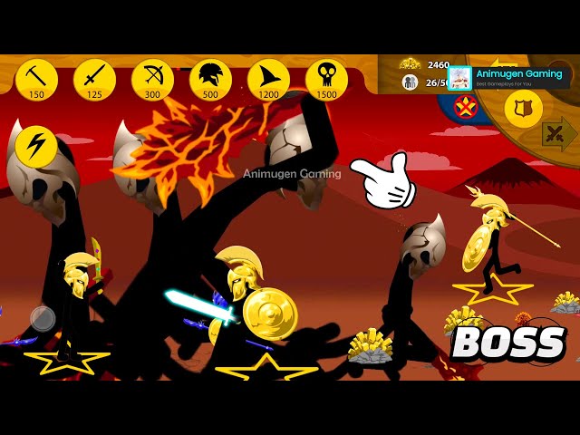 Stick War Legacy - SUPER FINAL BOSS LAVA vs MEGA GOLDEN SPEARTON ZOMBIE Mod 💛 Gameplay Animugen