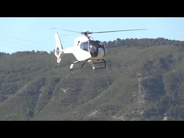 Aerosport 2013: Llegada Eurocopter EC120 aeródromo Igualada - Òdena (EC-HIL) (1)