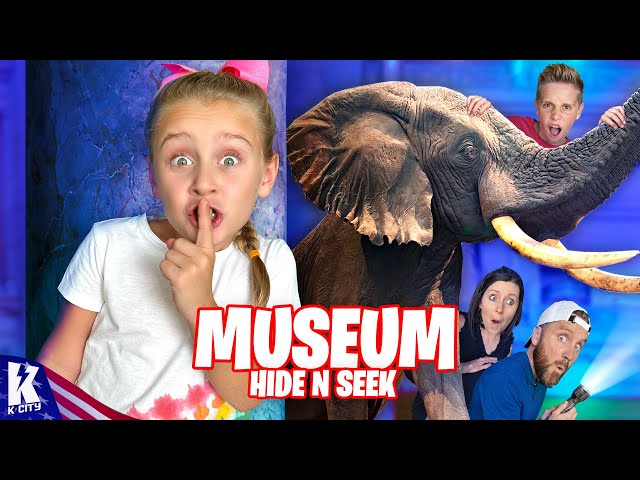 Hide and Seek INSIDE the Smithsonian Museum / K-City Family