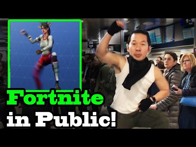FORTNITE DANCES IN PUBLIC!  In Real Life Challenge! (Best Mates, Take The L)