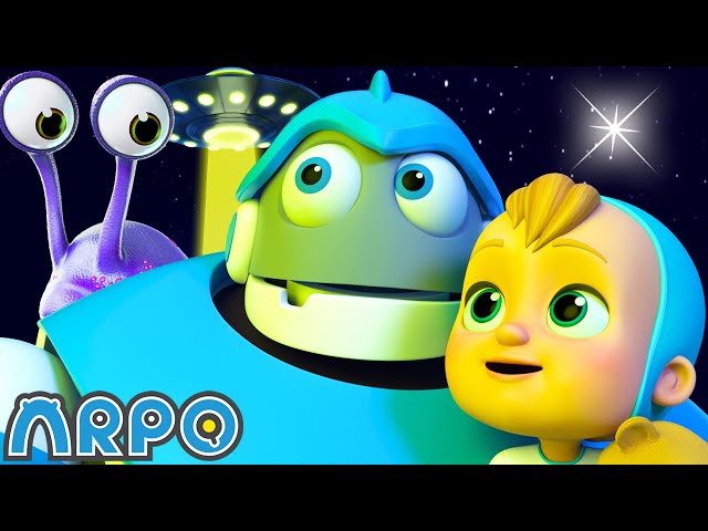 ARPO vs Alien - Rescue Baby Daniel From UFO! | 1 HOUR OF ARPO! | Funny Robot Cartoons for Kids!