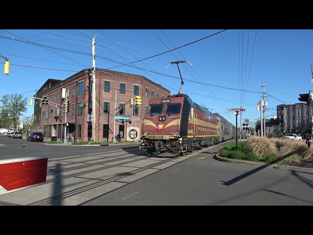 NJT ALP-46A #4636 "Pennsylvania" trails Train 3230 from Red Bank 4/23/24