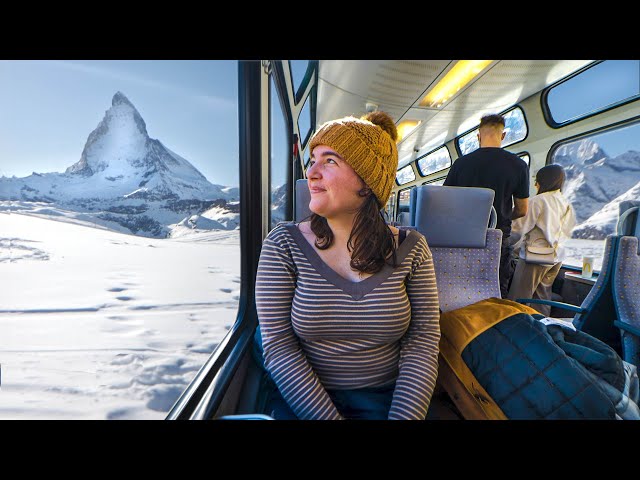WINTER TRAIN RIDE Through The Swiss Alps At 3,000 Metres!