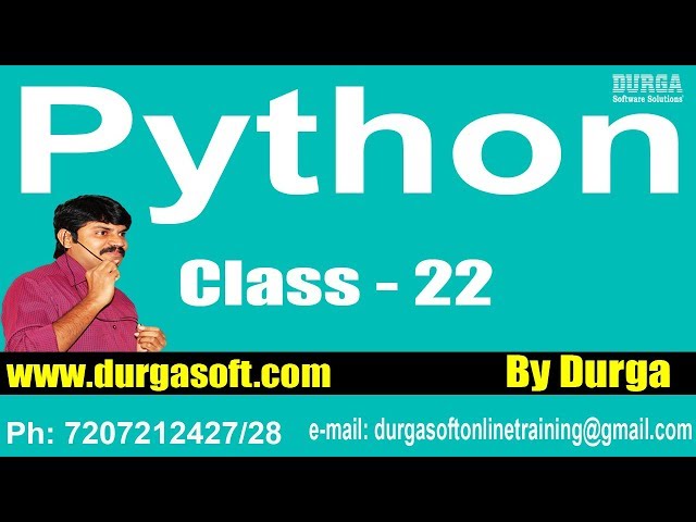 Learn Python Programming Tutorial Online Training by Durga Sir On 27-02-2018