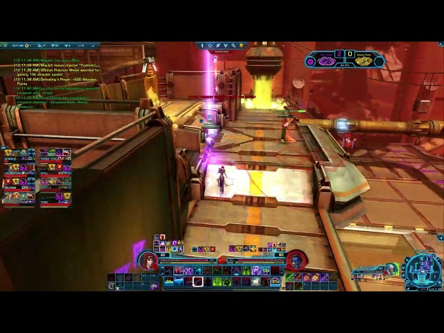 SWTOR Qball 14-05-24 Sorc (Shae Vizla: pushing guildies into acid...is this an act of evil?)