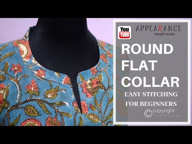 ROUND FLAT COLLAR EASY STITCHING FOR BEGINNERS easy method