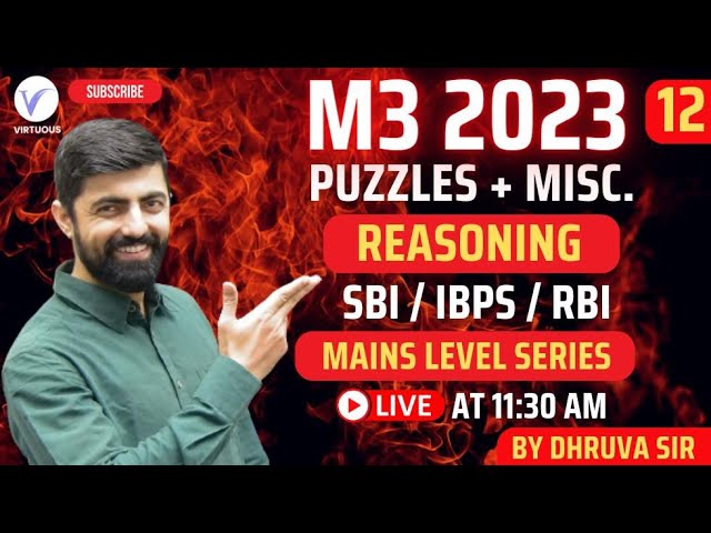 M3 2023 Session - 12 (Only Questions)|| Free Mains Practice Course || IBPS/SBI/PO/Clerk 2023