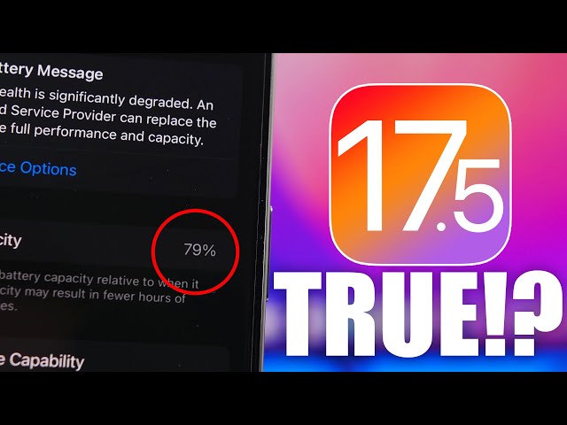 iOS 17.5 - iPhone Battery Health DROPS If You Update !?