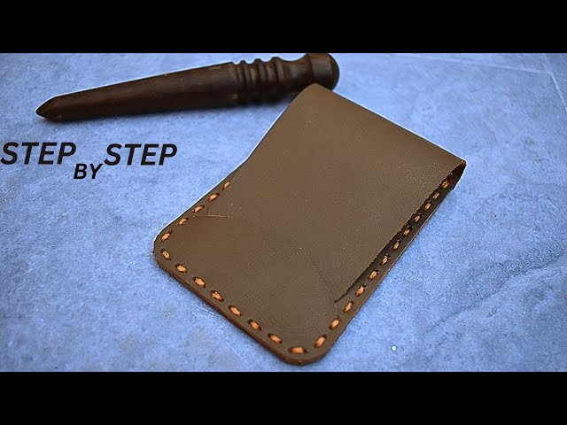 🧵🔨The Ultimate Guide to Hand Stitching Leather Cardholders#leathercraft