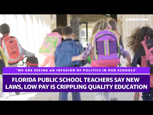 Florida public school teachers say new laws, low pay are crippling quality education