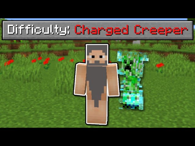 Minecraft, But A Charged Creeper Spawns On Me Every 10 Seconds