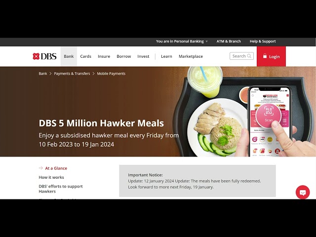 The End of DBS Meal Subsidy for Customers- Last Day!
