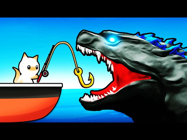 Catching The GODZILLA SHARK (Cat Goes Fishing)