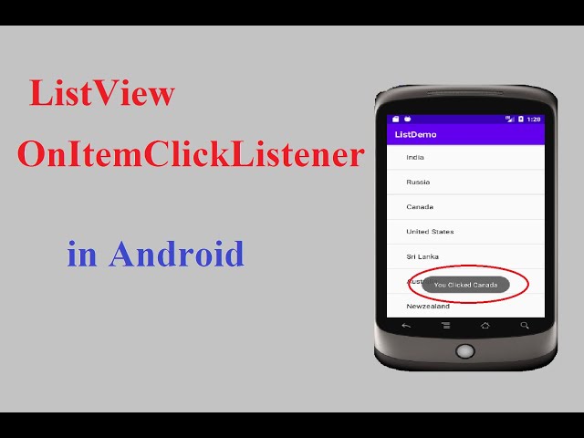 Listview on item click listener android example