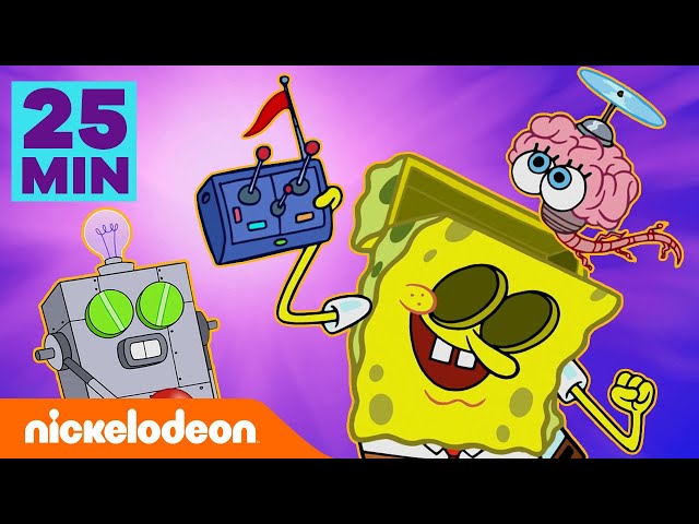 SpongeBob | 25 MIN największych wynalazków SpongeBoba! | Nickelodeon Polska