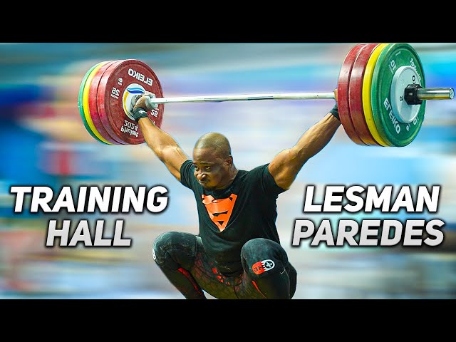 🔥 Lesman Paredes | BS 250 | CLEAN PULL 160 | SN 180 | Training Hall of IWF World Cup 2024