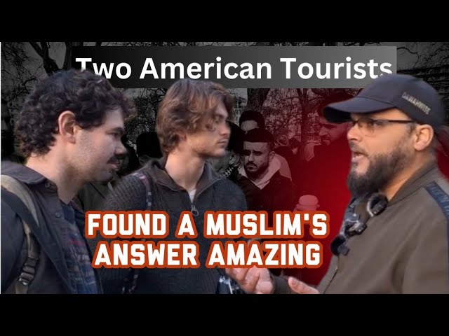 Two Clever Tourists Question A Muslim About Islam! Hashim &American Visitors Speakers Corner