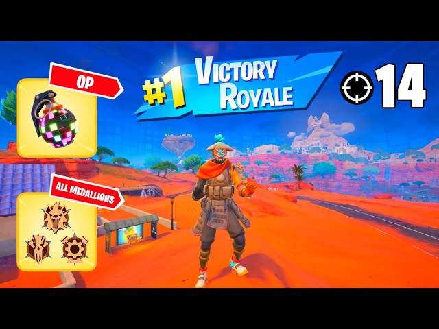 High Elimination Solo Win Gameplay | NEW JING SKIN | ALL MEDALLIONS | Fortnite Ch5 S3 Zero Builds