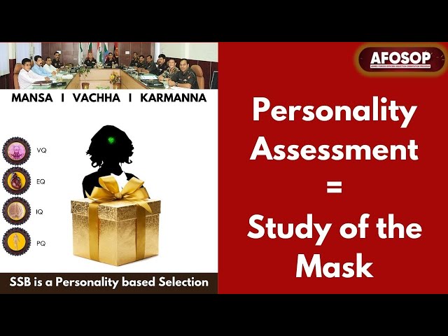 PERSONALITY ASSESSMENT = STUDY OF THE MASK   I LT COL GANESH BABU   I   ex-GTO 21 SSB & 11 SSB