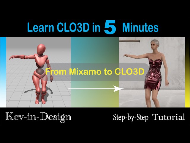 Learn CLO3D in 5 Minutes : From Mixamo to clo3d (animation & pose) #clo3ddesigner