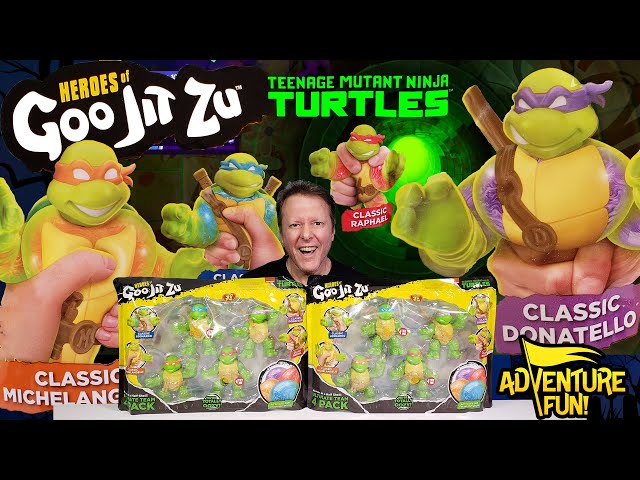 4 Heroes of Goo Jit Zu Teenage Mutant Ninja Turtles TMNT Activate Color Mutation! AdventureFun!