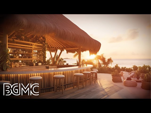 Relaxing Hawaiian Guitar Music with Hawaiian Sunset Cafe Ambience & Ocean Waves - Instrumental Music