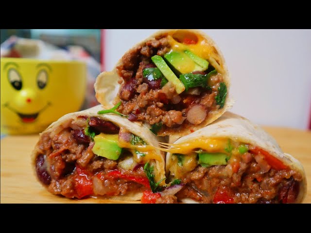 The Best Juicy Beef Burrito Recipe | Mexican Street Food