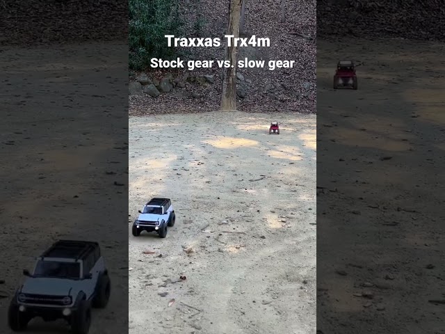 Traxxas Trx-4m stock vs. crawl gearing