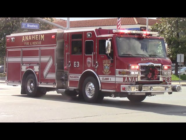 *Airhorn* Anaheim Fire & Rescue Engine 3 responding