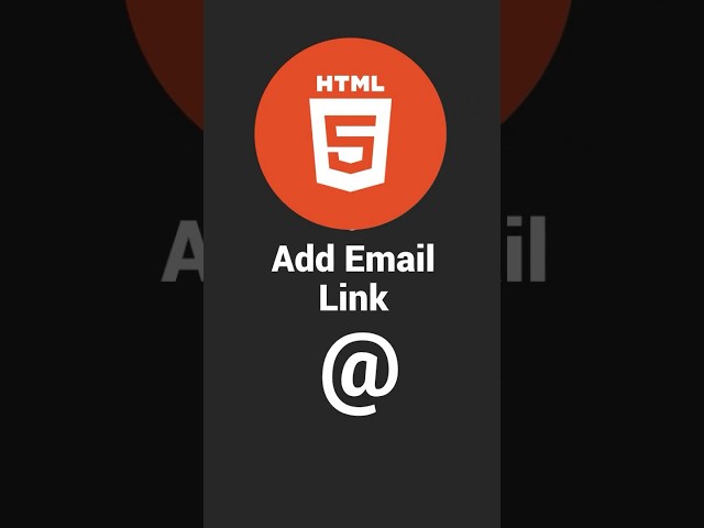 HTML Basic Tags: Email Link in HTML #shorts #htmlbasics #htmltutorials