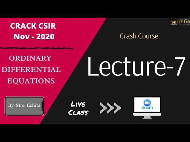 Lecture 7- Partial Differential Equation || CSIR-NET/GATE || By- Eshita Ma'am
