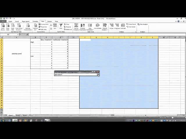 How to Use Excel-ANOVA-Two-Factor with Replication Tool
