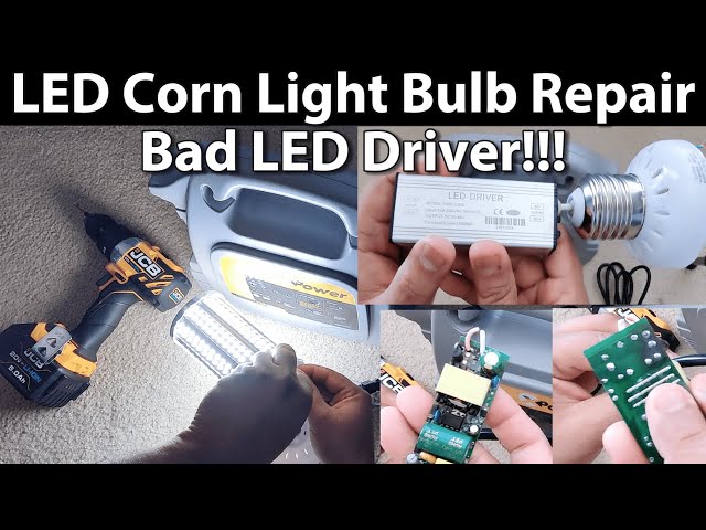 LED Corn Light Bulb Repair | Aftermarket LED Driver Replacement | WORKS!!! DIY!!!