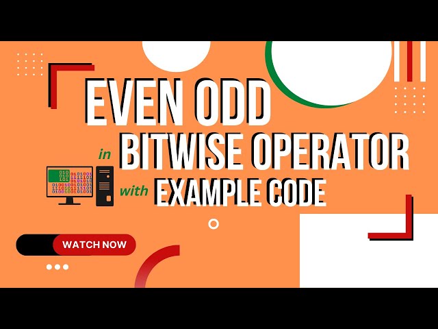 Even Odd number using bitwise operators in C programming | Urdu/Hindi