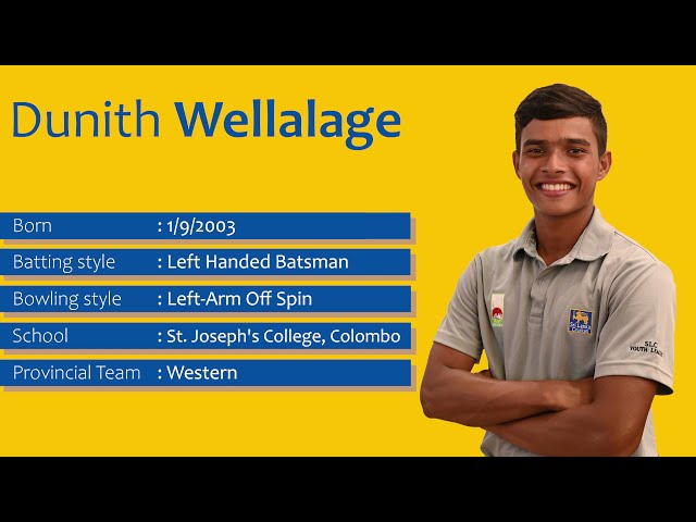 Get to Know | SL U19 Captain Dunith Wellalage