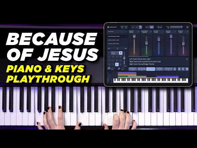 Because of Jesus Piano & Keys Playthrough - Charity Gayle - Song Specific Patch Sunday Keys