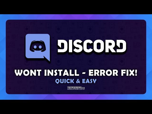 Discord Not Installing FIX | How To Fix Discord Installation Error/Fail