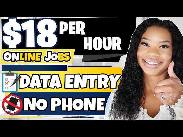 $18 HOURLY DATA ENTRY WORK FROM HOME JOBS! PART-TIME DATA ENTRY JOBS WORK FROM HOME 2023 | WFH JOBS