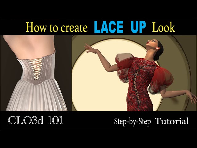 how to create lace up style #clo3d