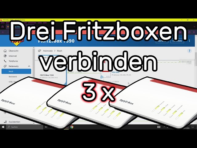 Drei Fritzboxen miteinander verbinden inklusive Mesh und Telefonie