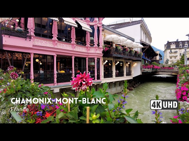 CHAMONIX - France - Cloudy Day in the Mountains - Walking Tour 2023 - 4k