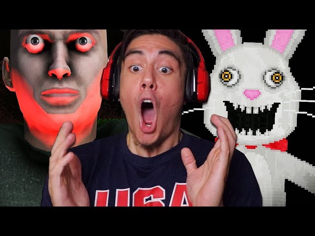 4 SCARY GAMES WITH JUMPSCARES SO WHACK IT HURTS MY SOUL | Free Random Games