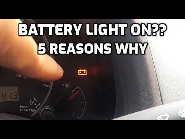 BATTERY LIGHT SHOWING UP ON THE DASHBOARD?? 5 POSSIBLE CAUSES