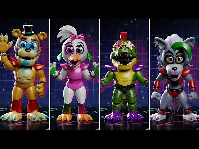 FNAF World Security Breach Main Characters Workshop Animations