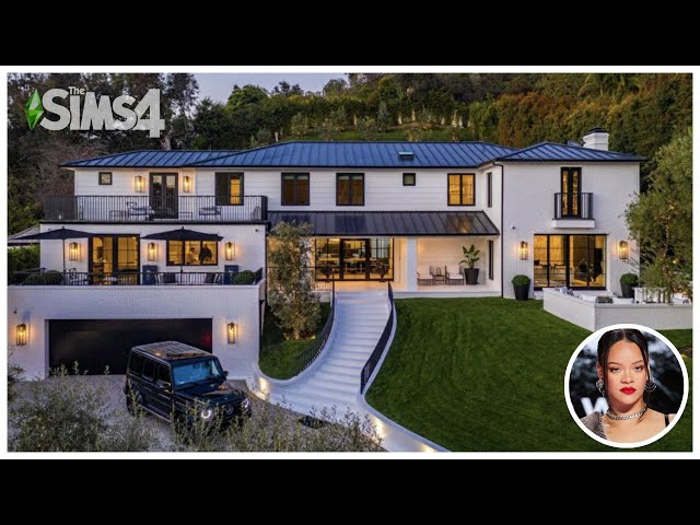 Building Rihanna's Beverly Hills Mansion: The Sims 4 Speed Build (Part 1: Exterior)