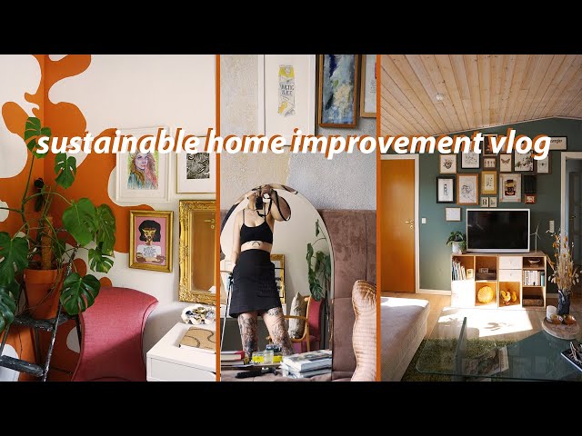 SUSTAINABLE HOME MAKEOVER VLOG // painting my office + second-hand interior finds