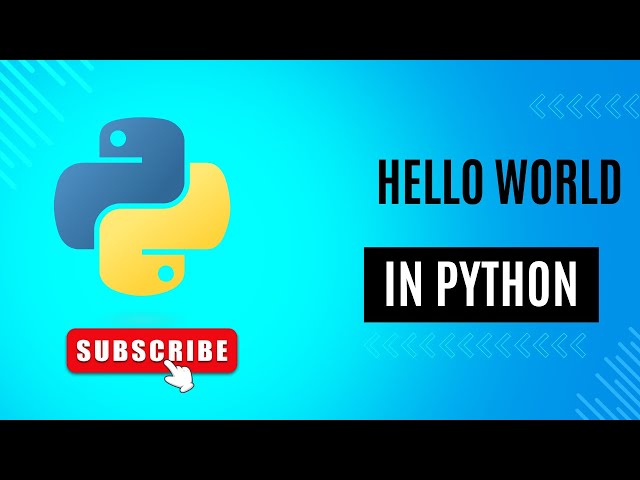 Hello World in Python | Python for beginners